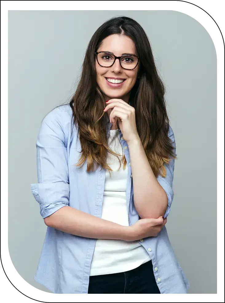mujer con gafas